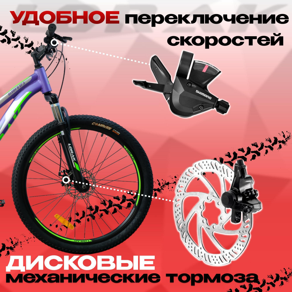 LORAK GLORY 9 Матовый Фиолетовый рама 19 (на рост 171-182)